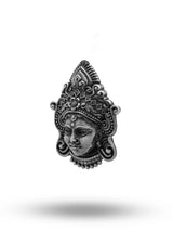 Antique Finish Goddess Durga Sterling Silver Brooch