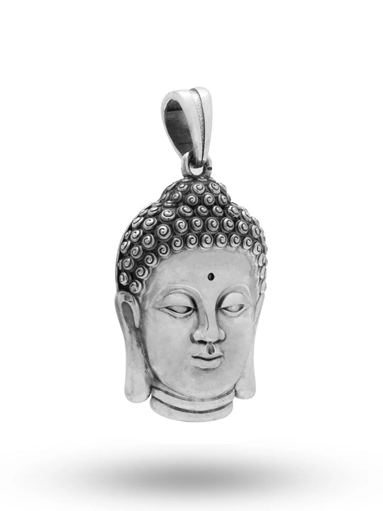 Antique Finish Gautam Buddha Sterling Silver Pendant