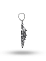 Antique Finish Shirdi Sai Baba Sterling Silver Pendant