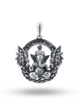 Winged Lord Ganesha Sterling Silver Pendant