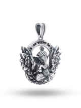 Winged Lord Ganesha Sterling Silver Pendant