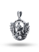 Winged Lord Ganesha Sterling Silver Pendant