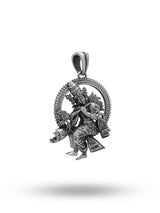 Krishna Playing Flute Sterling Silver Pendant