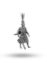 Baba Deep Singh Antique Finish Sterling Silver Pendant