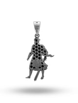 Baba Deep Singh Antique Finish Sterling Silver Pendant