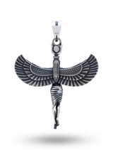 Goddess Isis Antique Finish Sterling Silver Pendant