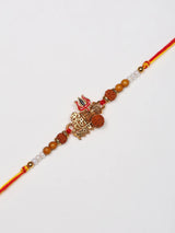 Om Namah Shivay Trishul and Damru Thread Rakhi Bracelet