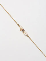 Shell and White Pearl Beaded Bhaiya Bhabhi Rakhi Bracelet