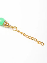 Green and White Beaded Adjustable Bracelet Rakhi