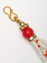 Diamond Shape Stone and Bead Adjustable Bracelet Rakhi