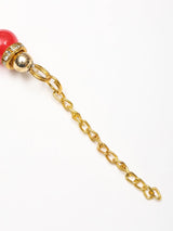 Diamond Shape Stone and Bead Adjustable Bracelet Rakhi