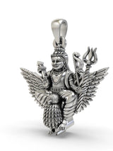 Shani Dev Sterling Silver Pendant