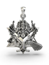 Shanmukha Lord Murugan Sterling Silver Pendant