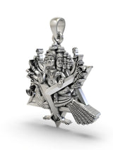 Shanmukha Lord Murugan Sterling Silver Pendant