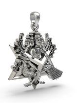 Shanmukha Lord Murugan Sterling Silver Pendant