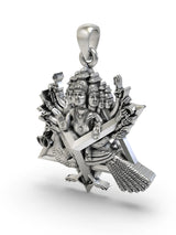 Shanmukha Lord Murugan Sterling Silver Pendant