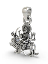 Goddess Durga Sterling Silver Pendant