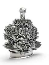 Ashtamukha Gandabherunda Narasimha Sterling Silver Pendant