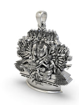 Ashtamukha Gandabherunda Narasimha Sterling Silver Pendant