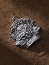 Ashtamukha Gandabherunda Narasimha Sterling Silver Pendant