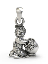 Bal Gopal Makhan Sterling Silver Pendant