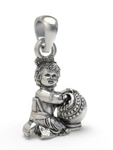 Bal Gopal Makhan Sterling Silver Pendant