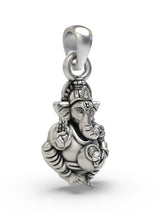 Blessing Lord Ganesha Sterling Silver Pendant