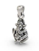Blessing Lord Ganesha Sterling Silver Pendant