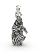 Radha Krishna Sterling Silver Pendant