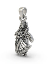 Radha Krishna Sterling Silver Pendant
