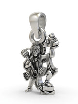 Hanuman Lifting Sanjeevani Sterling Silver Pendant
