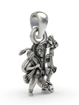 Hanuman Lifting Sanjeevani Sterling Silver Pendant