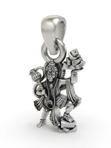 Hanuman Lifting Sanjeevani Sterling Silver Pendant