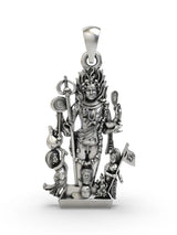 Kaal Bhairava Fierce Form of Lord Shiva Sterling Silver Pendant