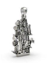Kaal Bhairava Fierce Form of Lord Shiva Sterling Silver Pendant