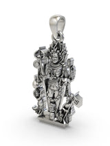 Kaal Bhairava Fierce Form of Lord Shiva Sterling Silver Pendant