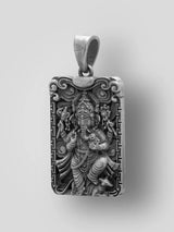 Chaturbhuja Ganesha Sterling Silver Pendant