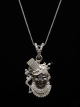 Shrinathji Meenakari Face Sterling Silver Pendant