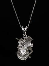 Shrinathji Meenakari Face Sterling Silver Pendant