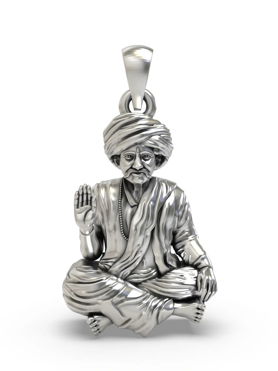 Bhoja Bhagat Hindu Saint Poet Sterling Silver Pendant