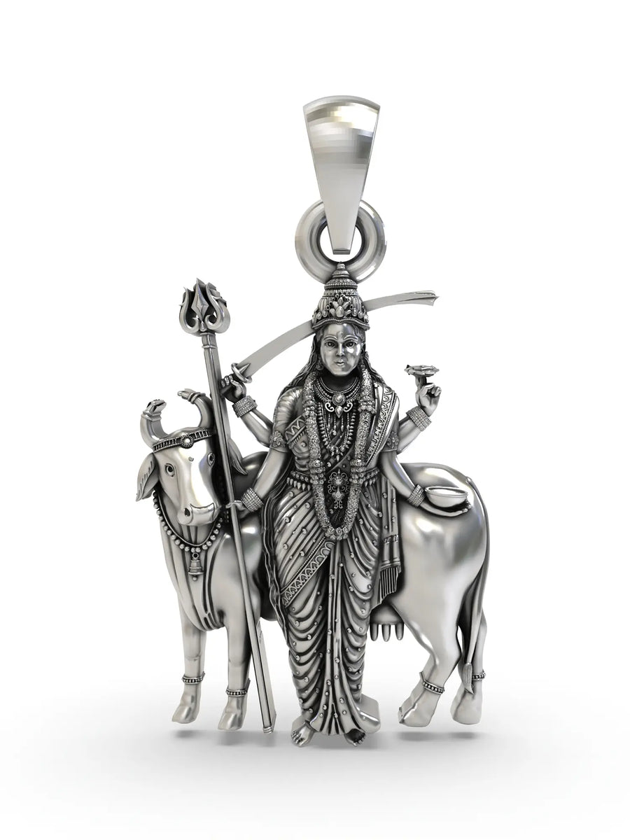 Goddess Gatral Folk Deity Sterling Silver Pendant