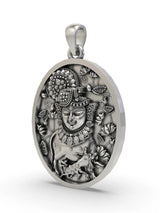 Shrinathji Oval Sterling Silver Pendant
