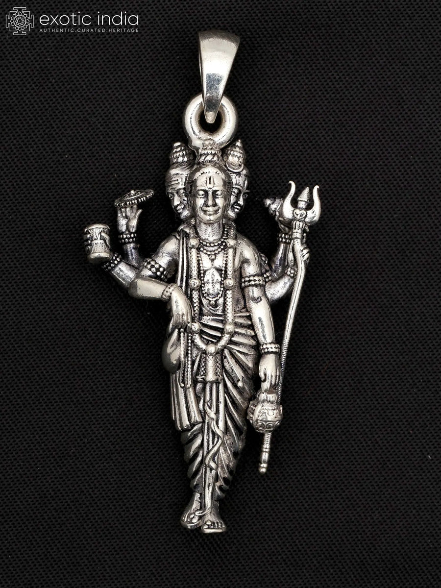 Guru Dattatreya Tridev Avatar Sterling Silver Pendant