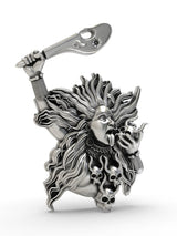 Goddess Kali Sterling Silver Pendant