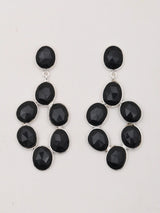 Faceted Black Onyx Sterling Silver Chandelier Earrings