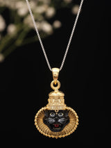 Meenakari Narasimha Sterling Silver Pendant