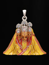 Meenakari Goddess Baglamukhi Sterling Silver Pendant