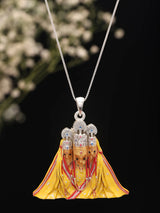 Meenakari Goddess Baglamukhi Sterling Silver Pendant