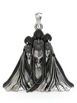 Pitambara Baglamukhi Mata Sterling Silver Pendant