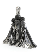 Pitambara Baglamukhi Mata Sterling Silver Pendant